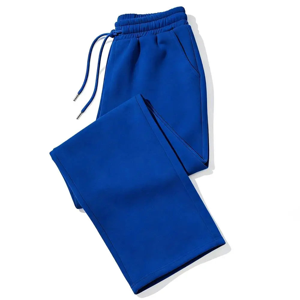 Mens Sweatpants Straight Fit Joggers for Sports and Streetwear Loose Oversized Casual Pant Drawstring Multi-Pocket Men Long Pant